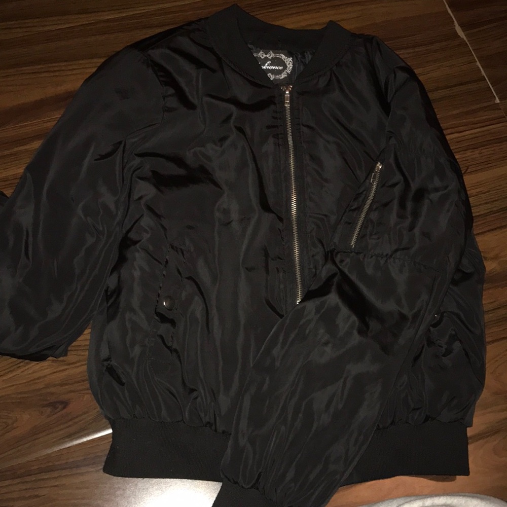 Black bomber jacket